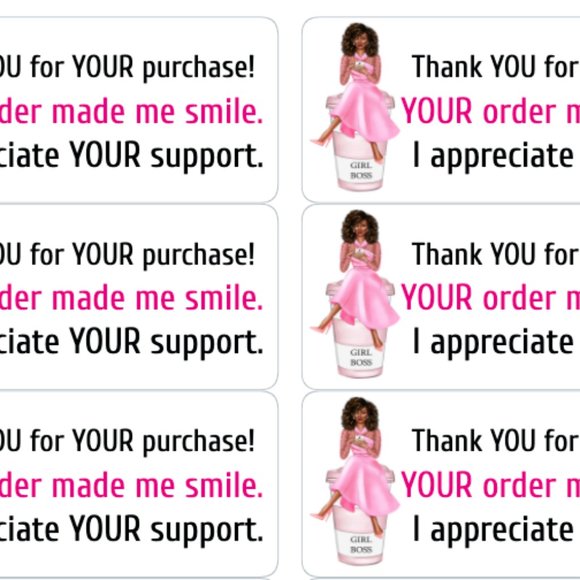 Thank You Stickers Order Shipping Labels Sticker - Picture 3 of 3